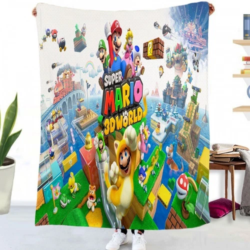 Manta de franela para niños 3D Super Mario sofá dormitorio manta edredón regalo - Imagen 4 de 12