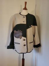 Alphorn Womens Size 40 Tyrol Boiled Wool Walker Jacket Applique