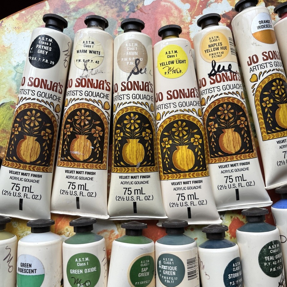 21 Pc Jo Sonja's Artist's Gouache Paint Tubes 75ml /2.5fl oz Mixed Lot eBay