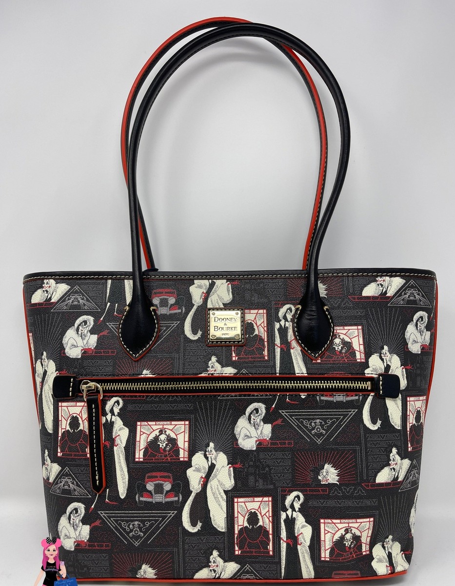 Disney Dooney & Bourke 101 Dalmatians Cruella De Vil Zip Tote Bag