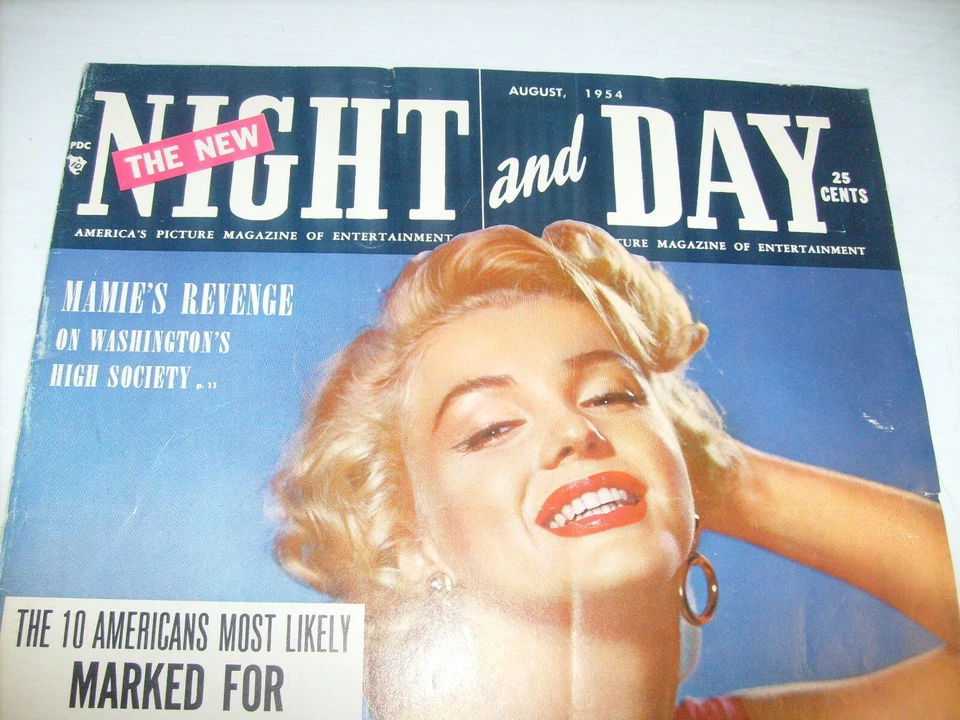 Marilyn Monroe Magazine Cover Complete Rare Night And Day Aug. 1954 - FRAMED - Image 4 of 4