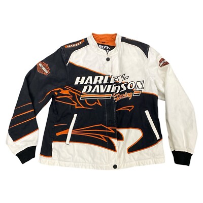 Rare Women's Harley Davidson Racing Screaming Eagle Jacket Size 1W 18-20'' US