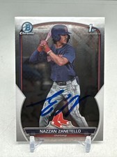 2023 1st Bowman Chrome Nazzan Zanetello #BDC-3 Signed Boston Red Sox