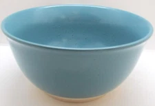 Over and Back Teal Blue/Black Fleck 8" X 4" Stoneware Bowl.