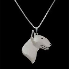 New Women  s Bull Terrier Silver Plated Fashion Necklace