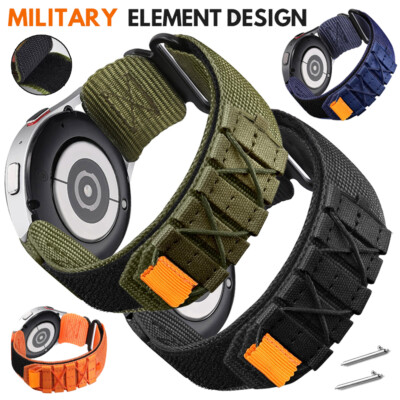 Rugged Nylon Band For Huami Amazfit Bip 5 GTS 4mini 2/2e GTR 3 Pro 42/47mm Strap