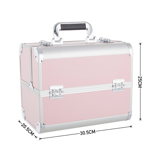 Aluminium XL Large Storage Beauty Box Make up Nail Jewelry Cosmetic Vanity Case - Picture 29 of 32