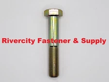 M14-1.5x80 Hex Head Cap Screws / Bolts M14x1.5x80 Yellow Zinc 14mm x 80mm