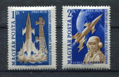 s7769) UNGARN 1961 POSTFRISCH ** bemannte Raumfahrt 2v 