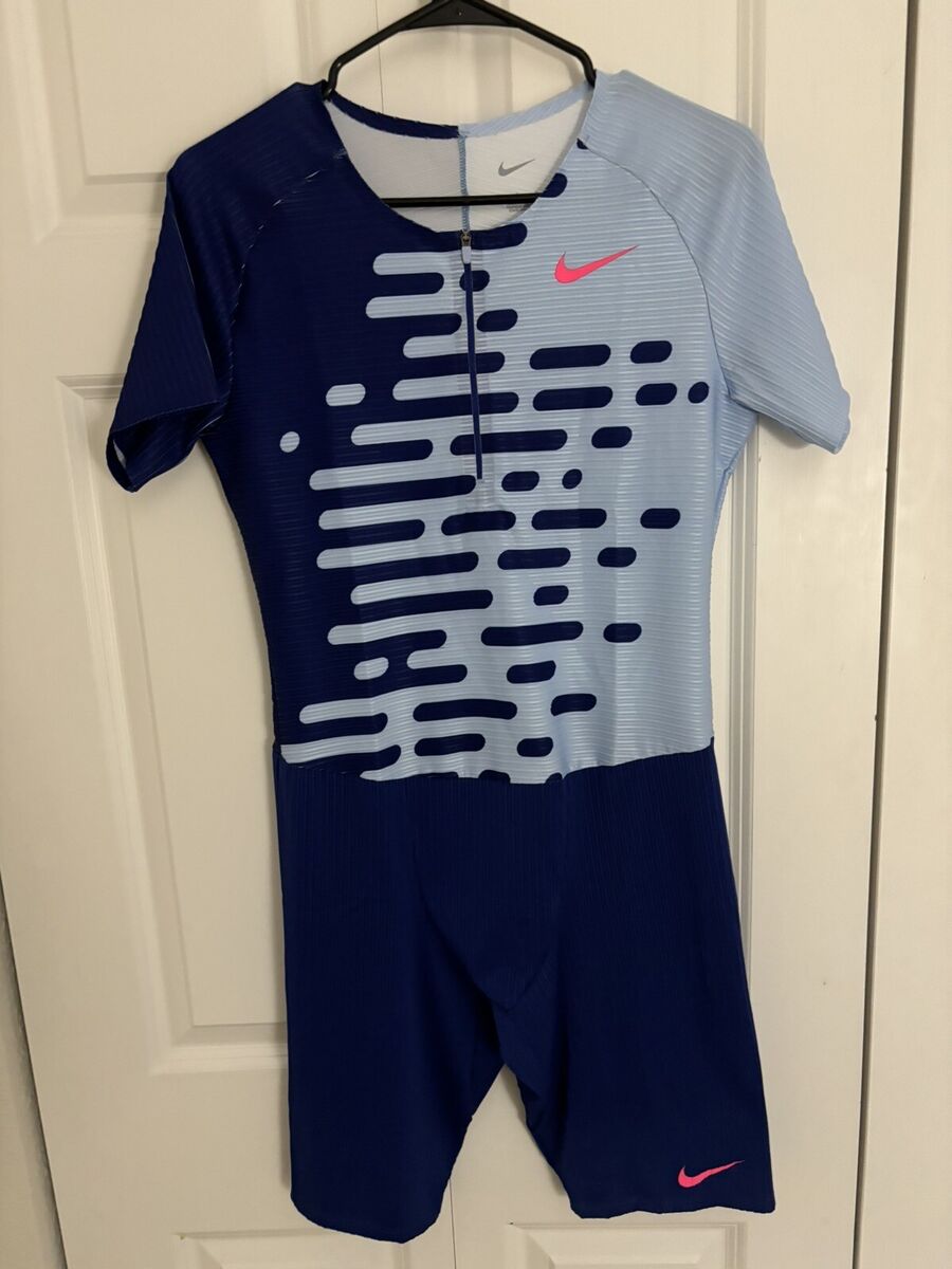 Nike Pro Elite 2023 Team Speedsuit Blue Pink Mens Sz Large Nike Pro Elite 2023 Team Speedsuit Blue Pink Mens Sz Large
