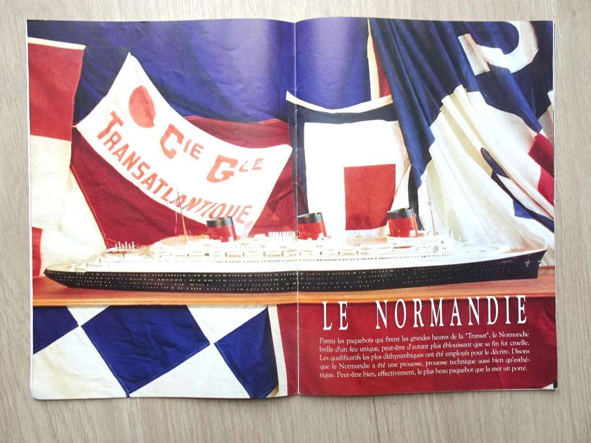 Broche Vintage Paquebot Normandie Isadora Paris - Petit Modèle Blanc En Galalithe