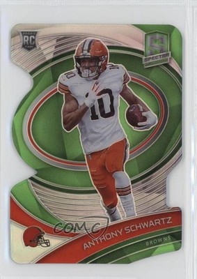 2021 Panini Spectra Neon Green Prizm Die-Cut 4/30 Anthony Schwartz Rookie RC 2v7