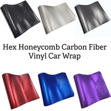 Satin Hex Honeycomb Carbon Fiber Cf Vinyl Car Wrap Sticker Decal Film Roll