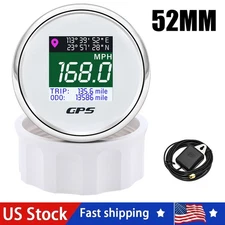 52MM Digital GPS Speedometer Gauge With LCD Odometer For Car Boat Motorcycle US