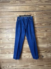 Vintage Misses Wranglers 1980 Size 16 Mx695pw Made In USA Boot Cut Dark Blue .