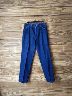 Vintage Misses Wranglers 1980 Size 16 Mx695pw Made In USA Boot Cut Dark Blue .