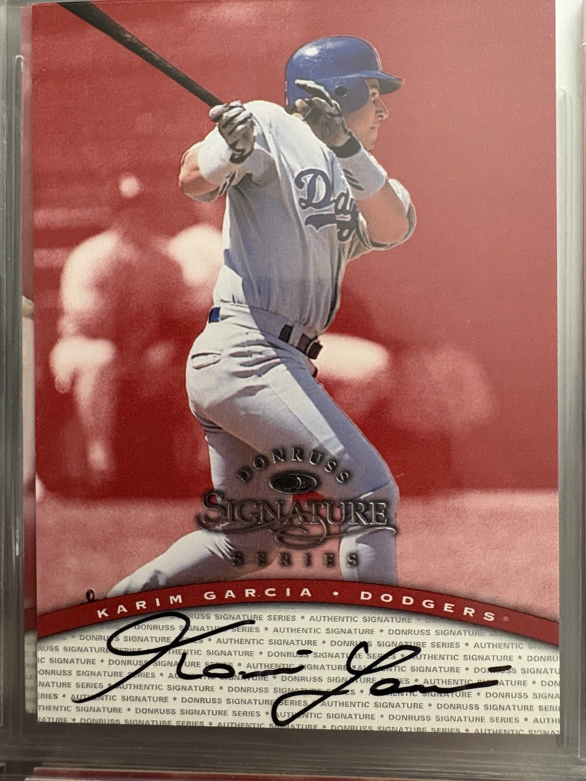 1997 Donruss Signature Series Auto Karim Garcia NNO Card Wow!