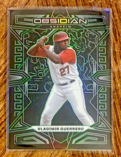 2023 PANINI CHRONICLES OBSIDIAN ELECTRIC ETCH GREEN VLADIMIR GUERRERO CARD 4/5