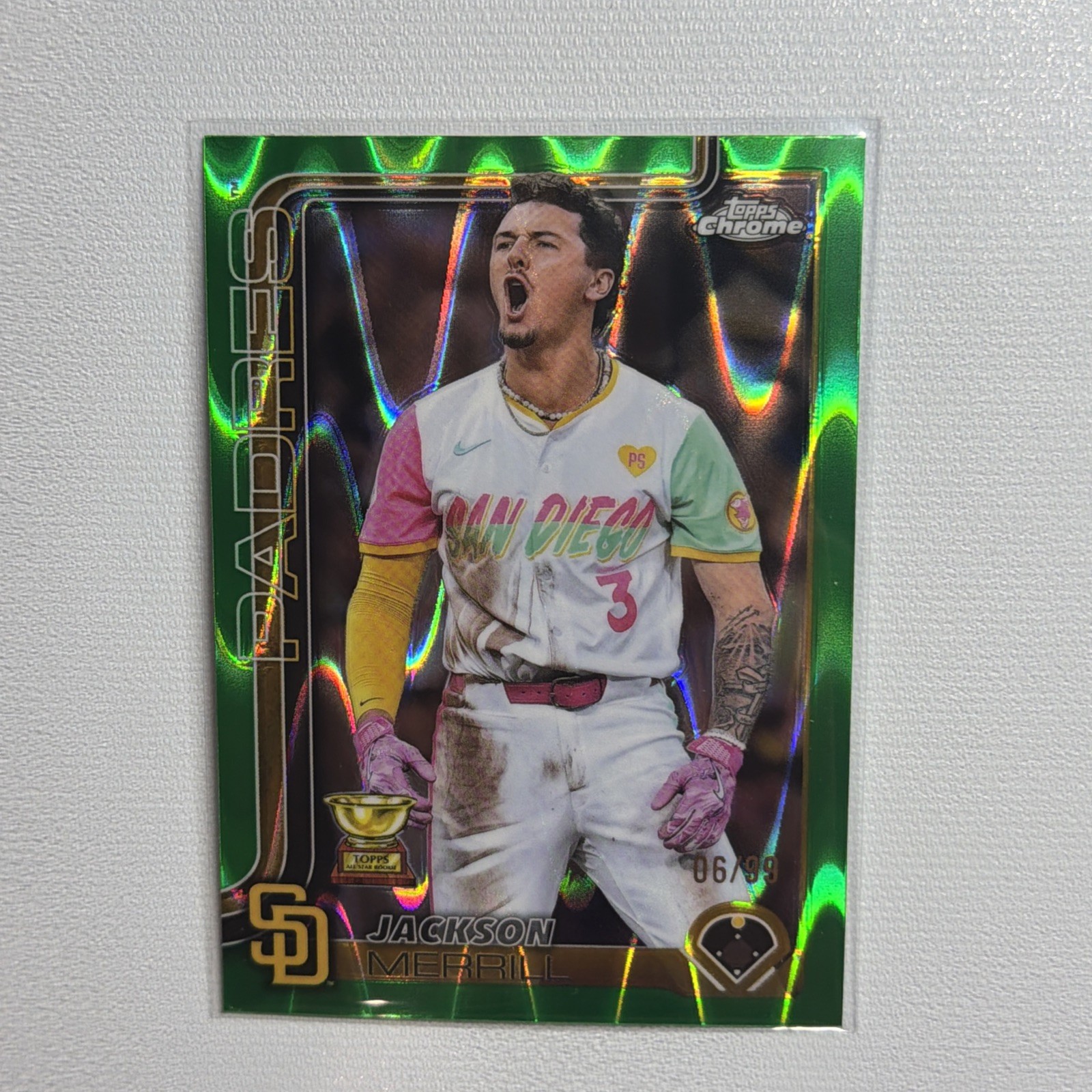2025 Topps Chrome - Jackson Merrill #61 All Star Green Refractor /99