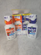 VICKS Kids DayQuil & NyQuil Cold & Cough Multi-Symptom Liquid Medicine Exp 4/26