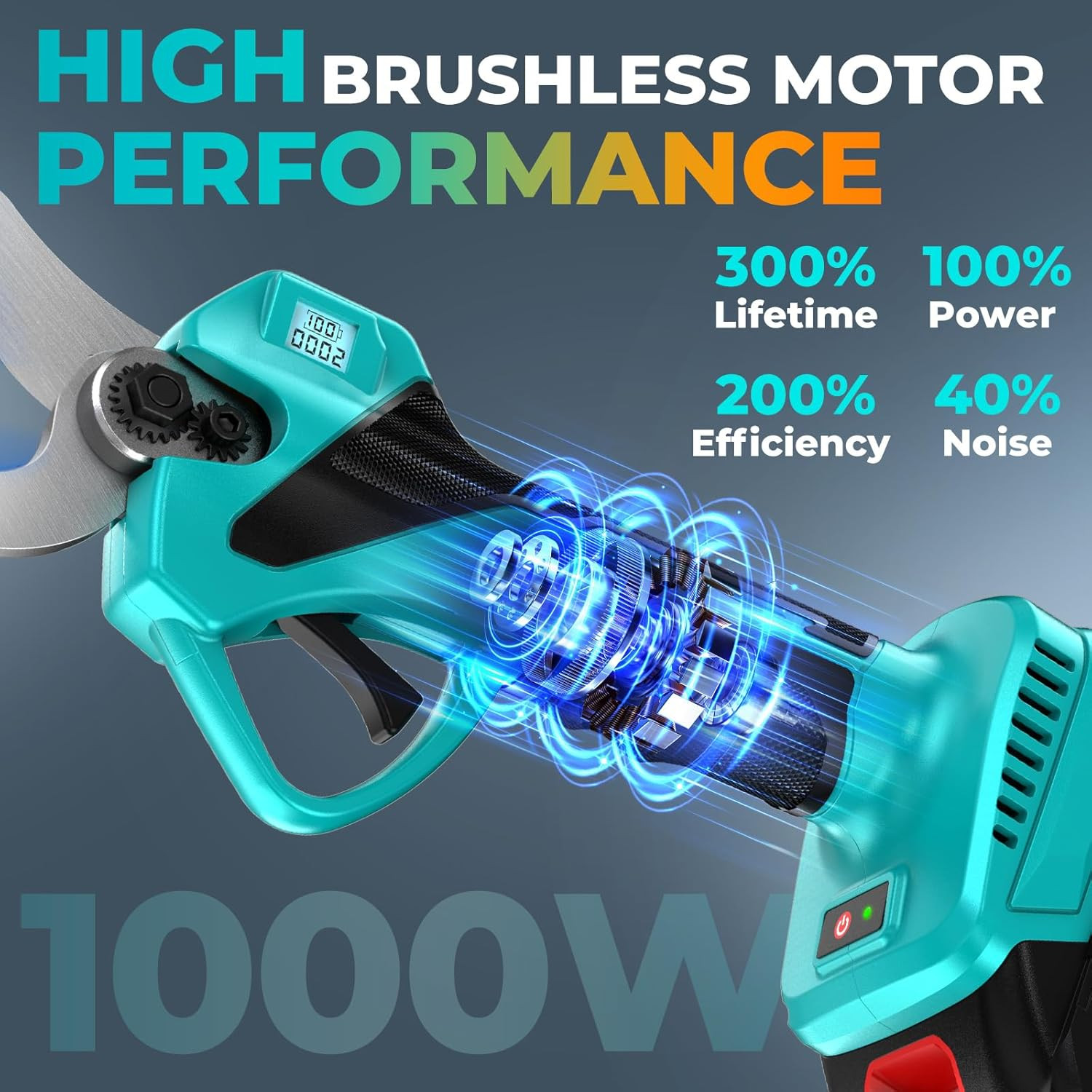 Forbici Potatura a Batteria 1000W Brushless 21V - Cesoie Professionali - 3