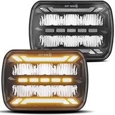 Pair 140W 1000 Bright H6054 5x7 7x6 Led Headlights Compatible with Jeep Cher...