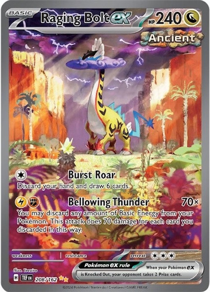Raging Bolt ex 208/162 SV05: Temporal Forces NM Holofoil