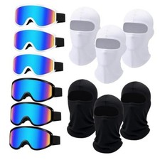 6 Set ATV Goggles with Masks Motorcycle Black White