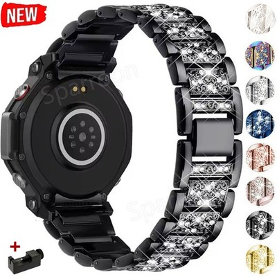 Bling Diamond Metal Strap For Huami Amazfit T-Rex 3 2 T-Rex Pro Band Bracelet