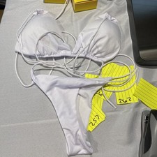 257 small white swimsuit bikini set