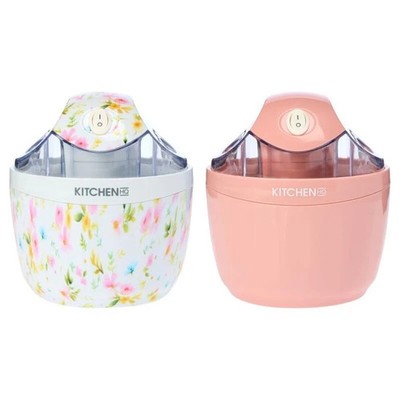 Kitchen HQ Pint Ice Cream Makers (Set of Two - Floral & Rose) Brand New in Box!