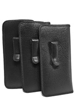 Soft Slip-In Glasses Case Pocket Belt Metal Clip Black 3 Pack for Men/Women...