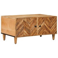 Couchtisch Braun 80 X 50 X 40 Cm Massivholz Mango