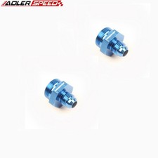 2pcs -6an An6 Jic Male To 78 X 20 Unf Straight Aluminum Fuel Hose Fitting Blue 2pcs -6an An6 Jic Male To 78 X 20 Unf Straight Aluminum Fuel Hose Fitting Blue