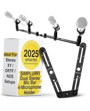 Stereo Array Spacing Bar Microphone Holder with Ruled Markings Assembled -