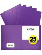 Folders with Pockets(25 Pack, Purple), 2 Pocket Folders Fit Letter Size Paper...