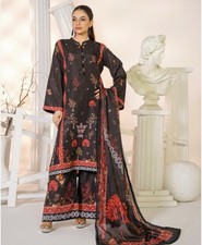 Schönes genähtes 3-teiliges fertiges Rasenoutfit mit schönen Chiffon Duppata