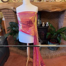 Nadine Merabi sequin phoebe pembe irredesent pink strapless top XL(UK14-16)