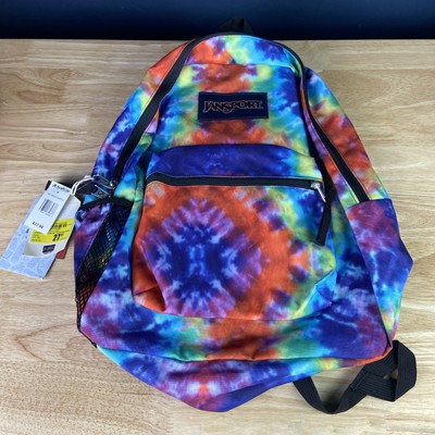 Jansport Full Size Backpack Purse Bag Hard To Find Pattern-Tie Dye Like