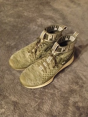 Puma Ignite Evoknit Sneaker Schuhe Unisex Grün/Olive Gr. 44