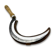 Large Sickle. Razor Sharp Blade. Garden Boline. Forged Harvesting Sickle.