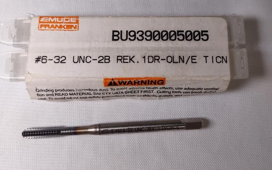EMUGE BU939000.5005_6-32 THREAD FORMING TAP TiCN 2 pcs=1 unit