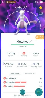 Pokemon - Mewtwo with 3Moveset Maxed LVL50 Guaranteed Lucky 