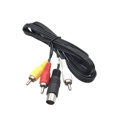 5.9ft 3RCA to 9-Pin Audio Video AV Cable Adapter Cord Wire For Sega Genesis 2 3
