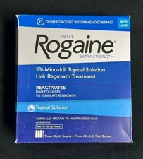Rogaine Men's Extra Strength 5% Minoxidil Hair Regrowth 3-Month Supply 11/2026+