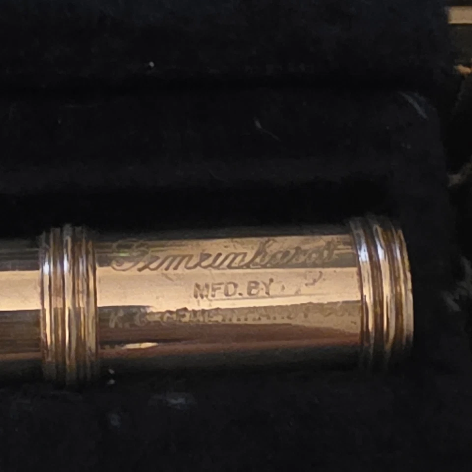 Flauta articulación cabeza plata Communhardt M3 agujero abierto pie C con estuche - juega Foto 2 de 4