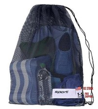 Mesh Swim Bag Drawstring Backpack, Equipment Bags For Swimmer Navy 1. Mesh Bag