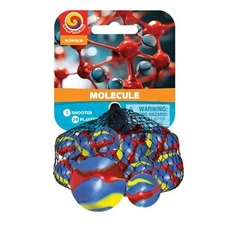 Mega Marble MOLECULE MARBLE NET 24 Player Marbles & 1 Shooter Marble