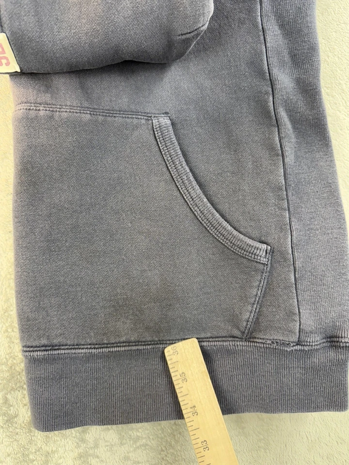 Винтажная молодежная большая темно-синяя баскетбольная толстовка с капюшоном Abercrombie 33 реглан выцветшая Y2K - Изображение 4 из 4