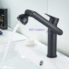 1080 Degree Swivel Brass Bathroom Faucet Mixer Tap Deck Mount Water Tap